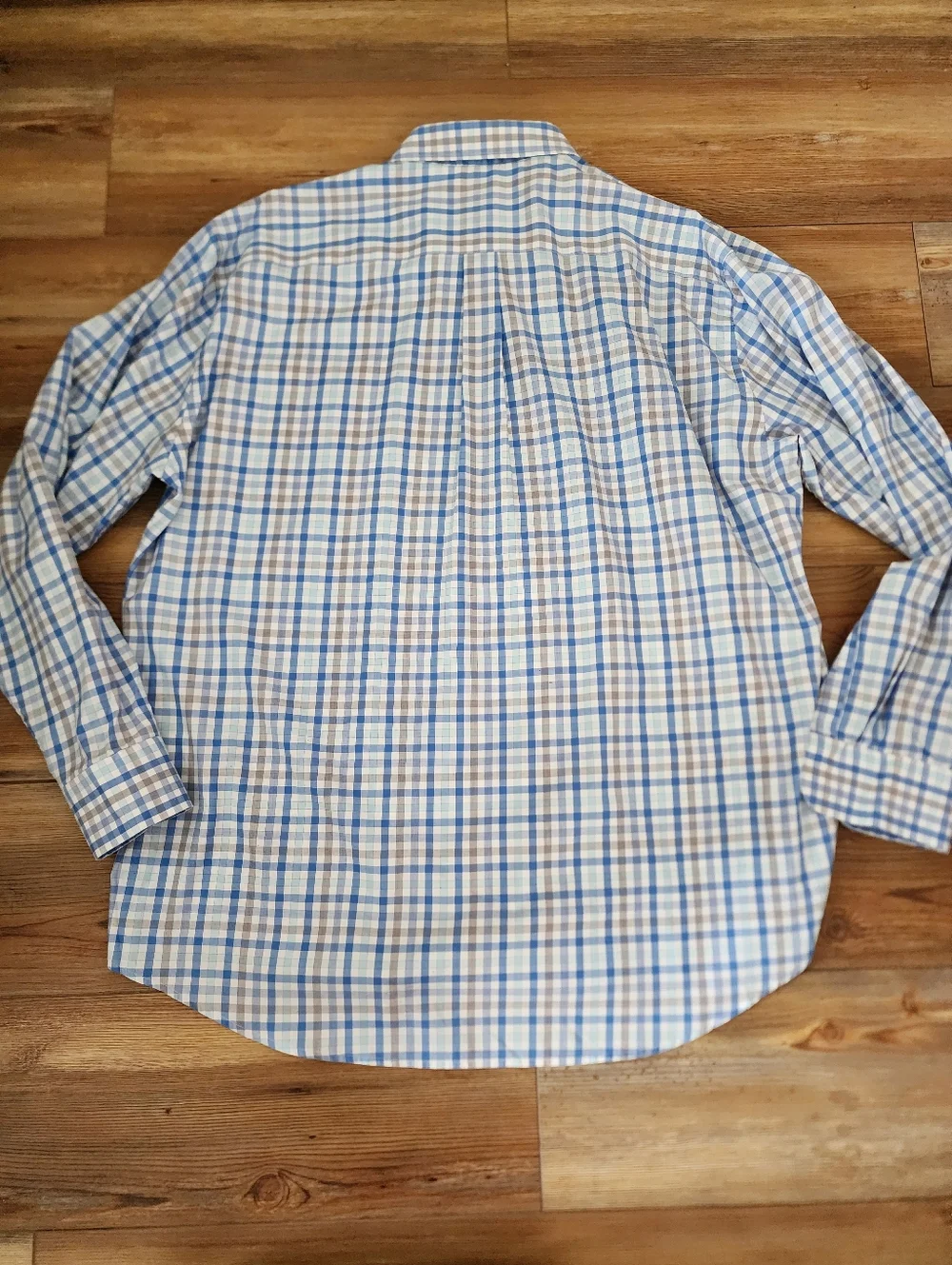 Peter Millar Crown Ease Phillip Sport Shirt Mens XXL Blue Check Long Sleeve - Picture 9 of 9
